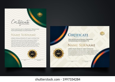 certificate template with Luxury realistic texture pattern and dynamic shapes composition gradient colors,diploma,Vector illustration