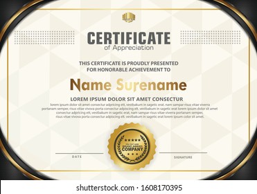 certificate template with luxury and texture pattern background, diploma,Vector illustration