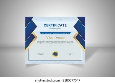 Zertifikatsvorlage mit luxuriösem Vektorgrafik-Design