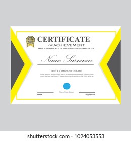 Certificate Template Modern A4 Horizontal Landscape, Design Award Elegant vector - Background Business Graduation Achievement success