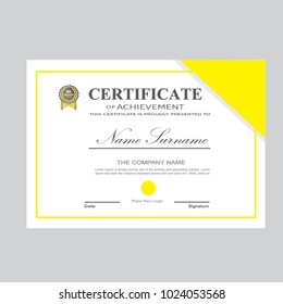 Certificate Template Modern A4 Horizontal Landscape, Design Award Elegant vector - Background Business Graduation Achievement success