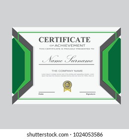 Certificate Template Modern A4 Horizontal Landscape, Design Award Elegant vector - Background Business Graduation Achievement success