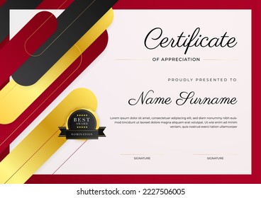 Certificate template with modern clean design concept. Vector illustration of diploma certificate, award recognition, corporate employee of the month certificate design