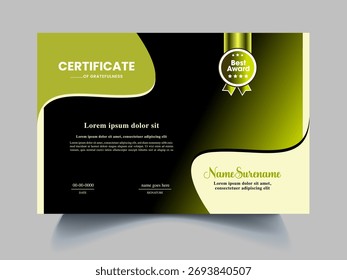 Certificado de Plantilla moderno diseño limpio