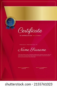 Plantilla de certificado con diseño de concepto corporativo moderno. Ilustración de vectores para necesidades empresariales o educativas multipropósito