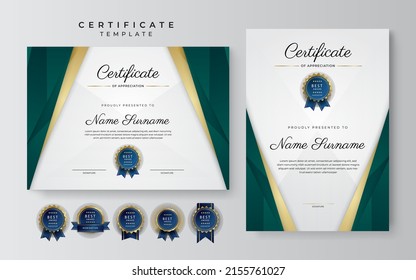 Certificate template with modern corporate concept design. Vector illustration for multipurpose business or education needs