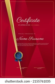 Certificate template with modern corporate concept design. Vector illustration for multipurpose business or education needs