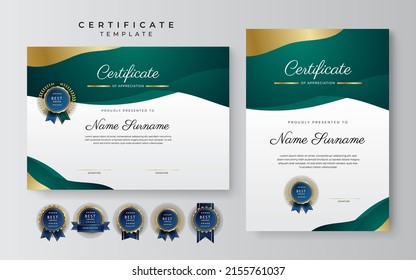 Certificate template with modern corporate concept design. Vector illustration for multipurpose business or education needs