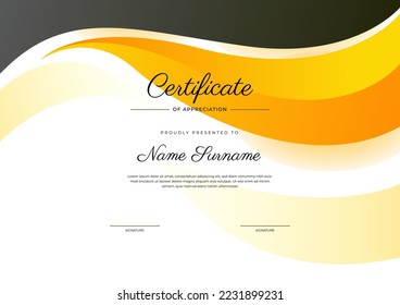 Certificate template with modern corporate concept design