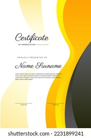 Plantilla de certificado con diseño de concepto corporativo moderno