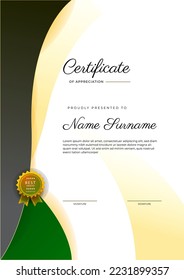 Zertifikatsvorlage mit modernem Corporate Design