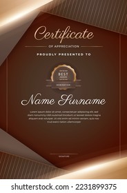 Plantilla de certificado con diseño de concepto corporativo moderno