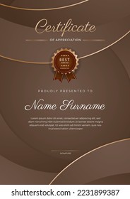 Plantilla de certificado con diseño de concepto corporativo moderno