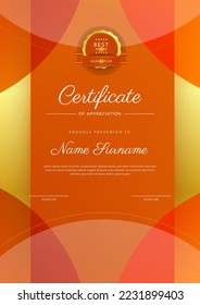 Plantilla de certificado con diseño de concepto corporativo moderno