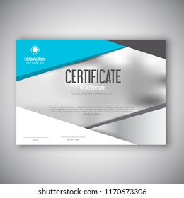 Certificate template with a modern design
