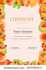 Certificate template with modern design.