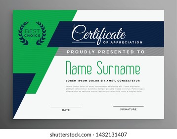 Certificate Template With Modern Geometric Shapes