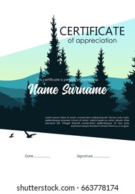 Certificate template is a modern laconic design.