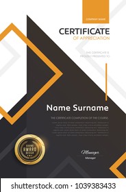 certificate template with modern pattern,diploma,Vector illustration.