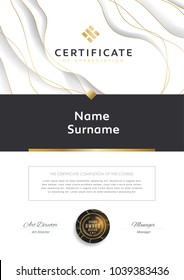 certificate template with modern pattern,diploma,Vector illustration.
