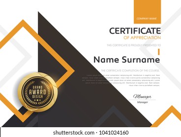 certificate template with modern pattern,diploma,Vector illustration.