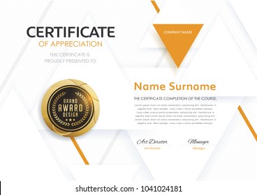 certificate template with modern pattern,diploma,Vector illustration.