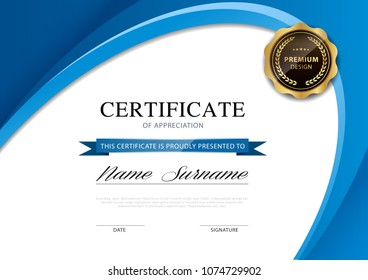 Certificate Template Modern Patterndiplomavector Illustration Design ...