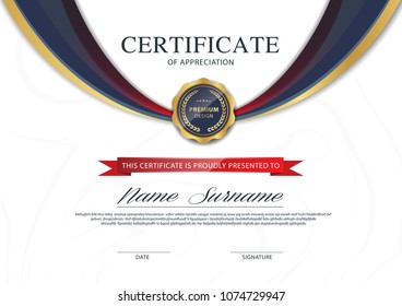 certificate template with modern pattern,diploma,Vector illustration design.