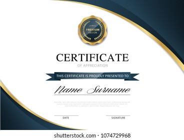 certificate template with modern pattern,diploma,Vector illustration design.