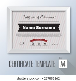 certificate template with modern pattern,diploma,Vector illustration 