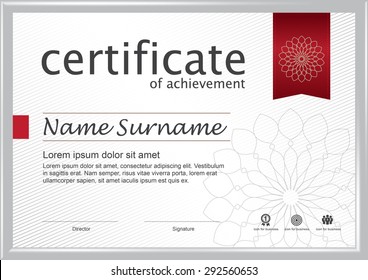 certificate template with modern pattern,diploma,Vector illustration 