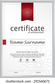 certificate template with modern pattern,diploma,Vector illustration 