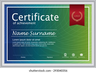 certificate template with modern pattern,diploma,Vector illustration 