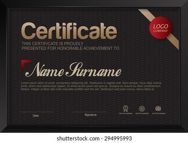 certificate template with modern pattern,diploma,Vector illustration 