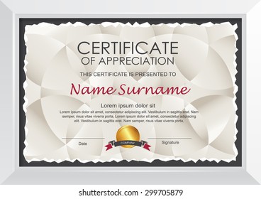 certificate template with modern pattern,diploma,Vector illustration 