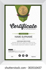 certificate template with modern pattern,diploma,Vector illustration 
