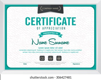 certificate template with modern pattern,diploma,Vector illustration 