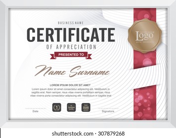 certificate template with modern pattern,diploma,Vector illustration 