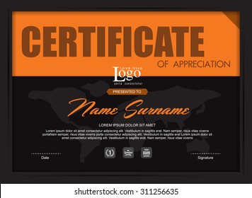 certificate template with modern pattern,diploma,Vector illustration 