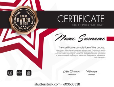 certificate template with modern pattern,diploma,Vector illustration 