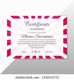 Certificate template with modern style design