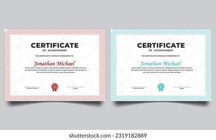 Certificate template. modern value design and layout luxurious.