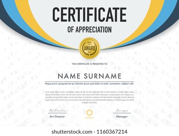 Certificate template modern,luxury and diploma style,vector illustration.