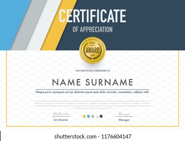 Certificate template modern,luxury and diploma style,vector illustration.