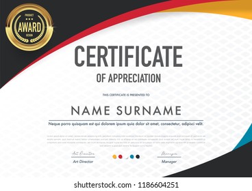Certificate template modern,luxury and diploma style,vector illustration.