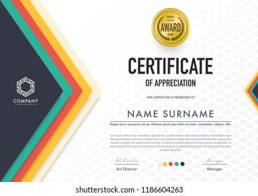 Certificate template modern,luxury and diploma style,vector illustration.