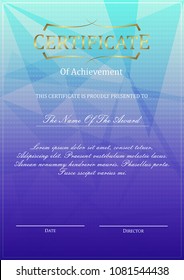 Certificate template with mosaic concept