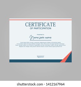 certificate template participation and diploma vektor