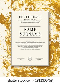Certificate template for posting your information and text. The design of the certificate of honor in a modern style. Vector illustration with graphic elements. Abstract background.