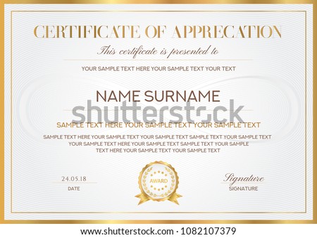 certificate template printable editable design diploma stock vector sample award certificate templates